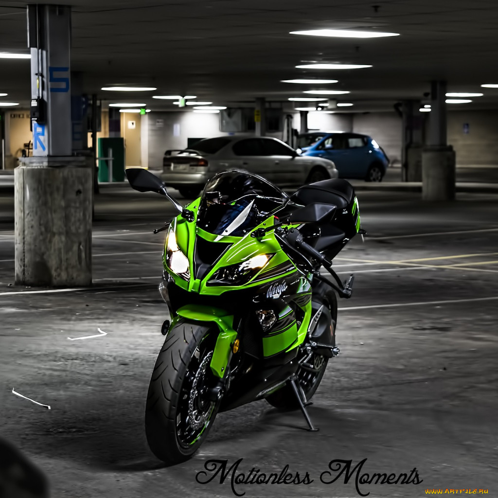 Обои Мотоциклы Kawasaki, обои для рабочего стола, фотографии мотоциклы,  kawasaki, мотоцикл, кавасаки, зеленый, подземная, парковка, японские, ninja  Обои для рабочего стола, скачать обои картинки заставки на рабочий стол.